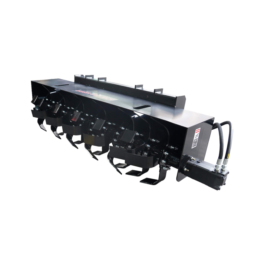 72-Inch Heavy Duty Hydraulic Skid Steer Soil Cultivator Roto Tiller Attachment (SAK45187)