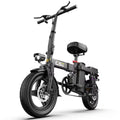 740W Electric Bike For Adults, 20MPH Full Shock Absorption Comfortable Riding, 48V10AH/15Ah, 10-35Miles Folding Ebike, 14'' Tubeless Off-road Tire, City Commuter Battery Optional
