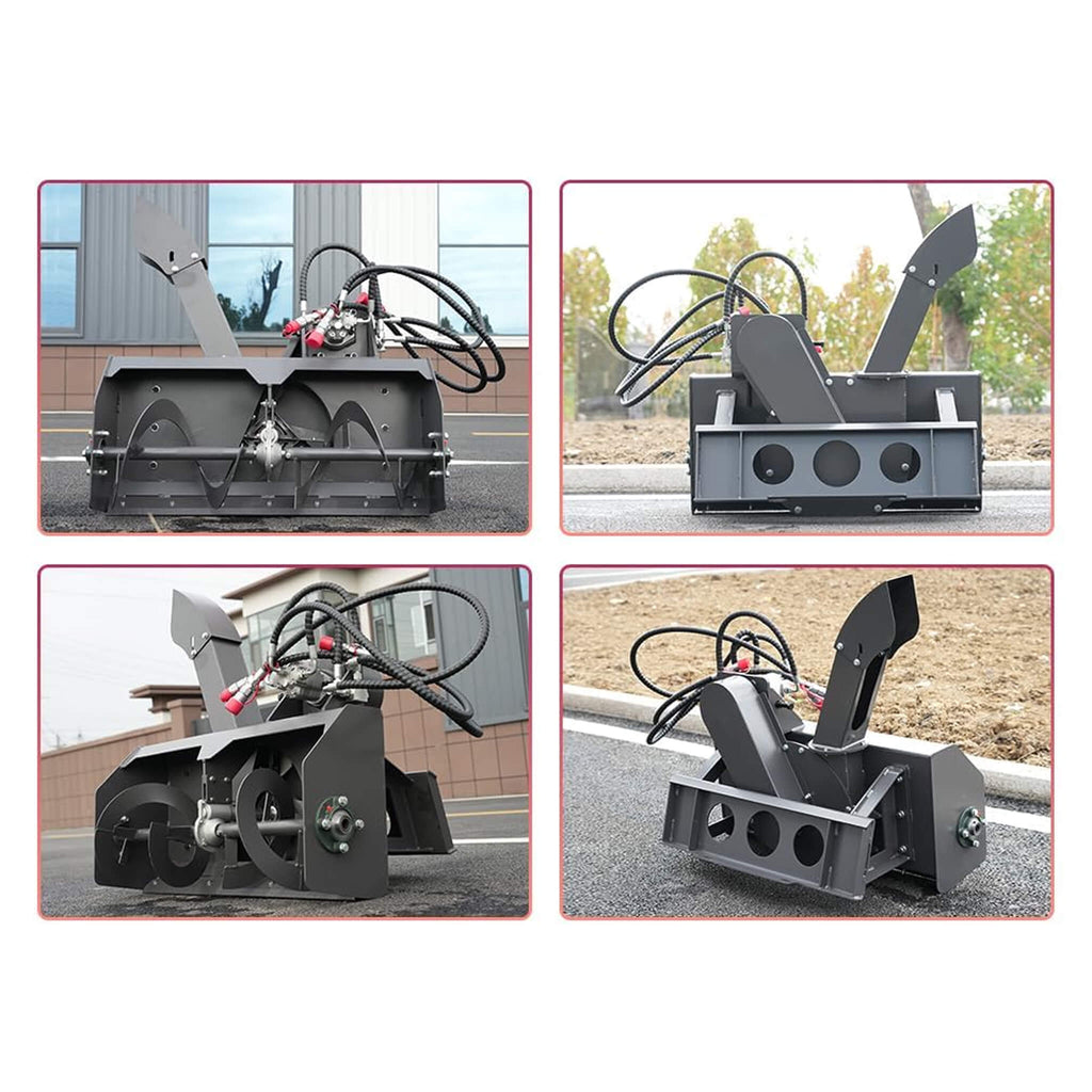Heavy-Duty 23-Inch Skid Steer Snow Blower Attachment With Directional Chute (SAK94301)