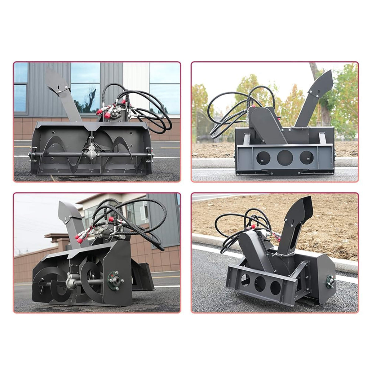 Heavy-Duty 23-Inch Skid Steer Snow Blower Attachment With Directional Chute (SAK94301)