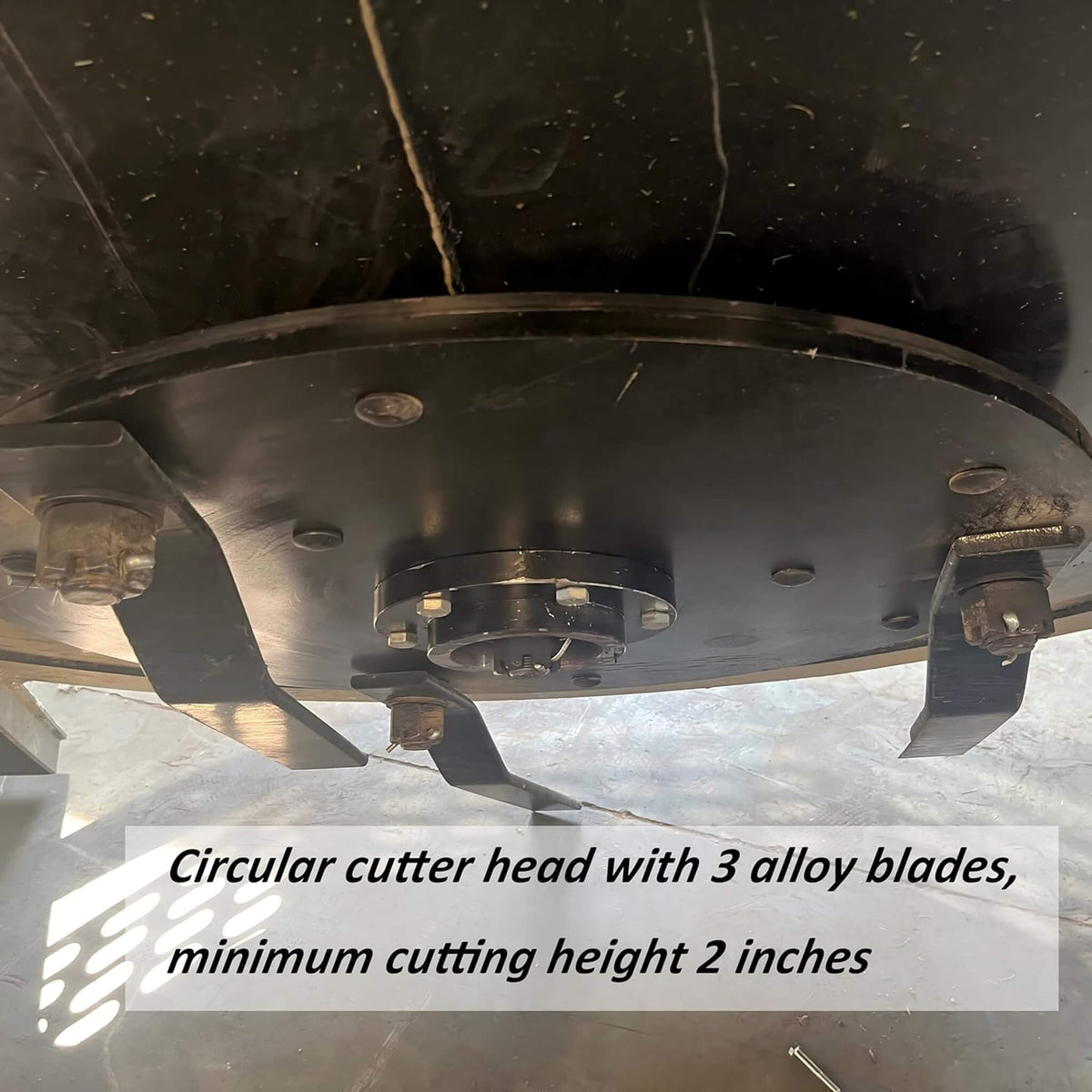 Heavy-Duty 66-Inch Open Front Deck Skid Steer Brush Cutter Attachment With 3 Steel Blades (SAK53108)