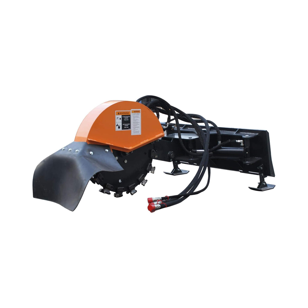 Heavy-Duty Hydraulic Skid Steer Stump Grinder Attachment With 24-Inch Wheel (SAK82954)