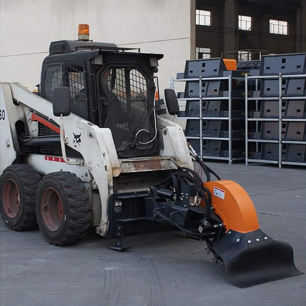 Heavy-Duty Hydraulic Skid Steer Stump Grinder Attachment With 24-Inch Wheel (SAK82954)