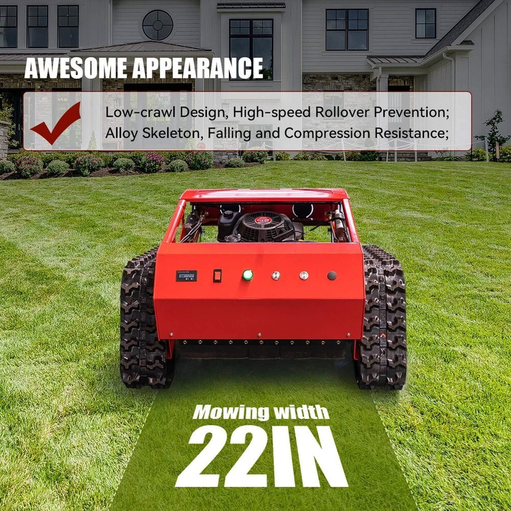 OVK Heavy-Duty Industrial Remote-Controlled Lawn Mower With Adjustable Cutting Height (SAK71239)