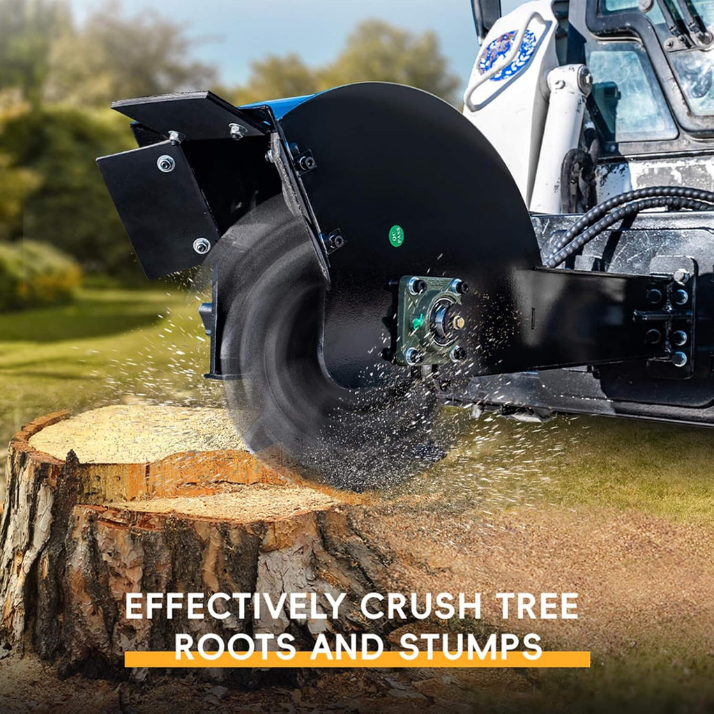 Heavy-Duty Skid Steer Stump Grinder Attachment With High-Speed Cutting Wheel (SAK52096)