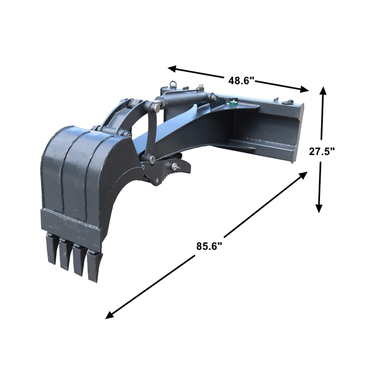 Heavy-Duty Universal Skid Steer Backhoe Digger Bucket Attachment With Universal Quick Attach Plate (SAK26714)